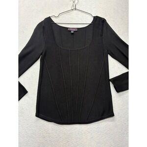 C. Wonder Christian Siriano Corset Seamed Knit Top Regencycore Cold Shoulder M